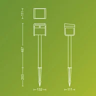 Lampy ogrodowe - Philips Lampa z grotem ziemnym LED Ezra UE, tworzywo sztuczne, IP44 - miniaturka - grafika 1