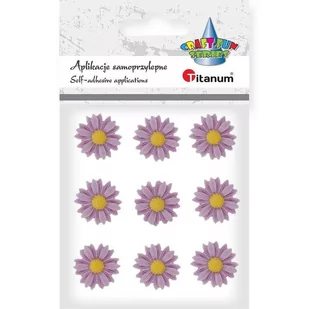 Titanum Kwiatki samoprzylepne z żywicy stokrotki mix 9szt - Pozostałe akcesoria dla plastyków - miniaturka - grafika 1