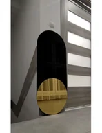 Lustra - Ekskluzywne owalne lustro dekoracyjne z czarnym lacobelem ONYX, Lustro Owalne : 70x140 - miniaturka - grafika 1