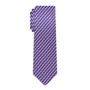 Krawaty i muchy męskie - Krawat fioletowy w poprzeczne wzory EM - EM Men's Accessories - miniaturka - grafika 1