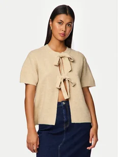 Pieces Kardigan 17156681 Beżowy Regular Fit - Swetry damskie - miniaturka - grafika 1