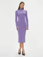 Sukienki - Patrizia Pepe Sukienka dzianinowa 2A2612/K002-M477 Fioletowy Slim Fit - miniaturka - grafika 1