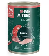 Mokra karma dla psów - PAN MIĘSKO z ziołami Pasztet z Królikiem Karma mokra dla psa 400g - miniaturka - grafika 1