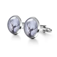 Spinki do mankietów i krawatów - Jeleń - spinki do mankietów - miniaturka - grafika 1