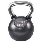 Kettlebell - HMS KGC24 KETTLEBELL GUMA Z CHROMOWANĄ RĄCZKĄ 24 KG 1AB-17-6-213 - miniaturka - grafika 1