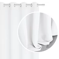 Zasłony - Zasłona 140 x 250 Blackout Przelotki Hold Biały2 - miniaturka - grafika 1