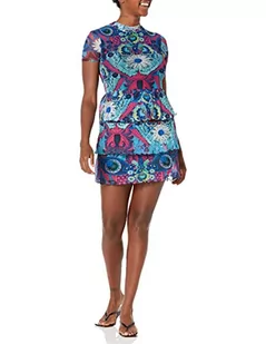 Desigual Sukienka damska, niebieski, M - Sukienki - miniaturka - grafika 1