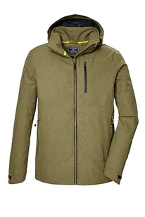 killtec Męska kurtka funkcyjna, wodoszczelna/kurtka outdoorowa z odpinanym kapturem KOS 74 MN JCKT, zielony mech, 3XL, 42869-000 - Kurtki męskie - miniaturka - grafika 1