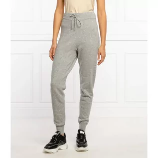 Spodnie damskie - DKNY Wełniane spodnie jogger | Slim Fit | z dodatkiem kaszmiru - grafika 1