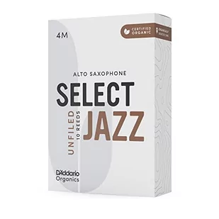 D'Addario Organic Select Jazz Unfiled Stroiki do saksofonu altowego - Stroiki do saksofonu - Pierwsza i jedyna organiczna trzcina, 4 średnie, 5 sztuk - Akcesoria do instrumentów dętych - miniaturka - grafika 1