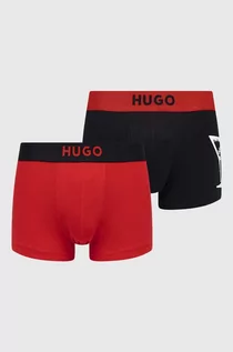 Majtki męskie - HUGO bokserki 2-pack męskie kolor czerwony - Hugo - grafika 1