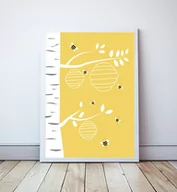 Plakaty - Plakat Bee Happy 1 format A3 - miniaturka - grafika 1