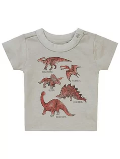 Kaftaniki dla niemowląt - Noppies Koszulka "Momence" w kolorze szaro-czerwonym - grafika 1