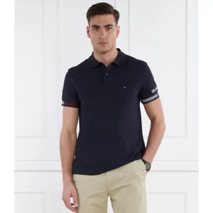 Tommy Hilfiger Polo FLAG CUFF SLIM POLO | Slim Fit - Koszule męskie - miniaturka - grafika 1
