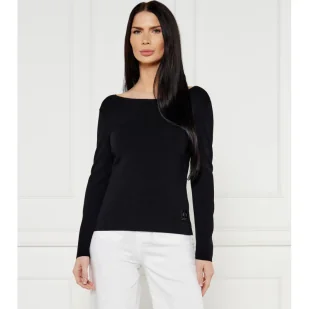 Armani Exchange Bluzka Slim Fit - Bluzki damskie - miniaturka - grafika 1