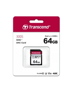 Transcend SDXC 64GB Class 10 95MB/s TS64GSDC300S - Karty pamięci - miniaturka - grafika 1