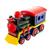 Pociągi dla dzieci - Baby Mix ZABAWKI LOKOMOTYWA ZESTAW KONSTRUKCYJNY ŚWIATŁO DŹWIĘK 0569394 EBZP55-04 - miniaturka - grafika 1