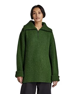 Swetry damskie - G-STAR RAW Skipper damski sweter z dzianiny, Zielony (Dk Nuri Green D22121-d170-3476), S - grafika 1