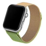 Akcesoria do smartwatchy - Beline pasek Apple Watch Steel 42/44/45/49mm zielono-złoty green/gold - miniaturka - grafika 1