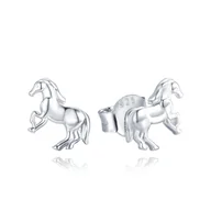 Kolczyki - MINET Kolczyki srebrne konie - miniaturka - grafika 1