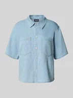 Bluzki damskie - Koszula jeansowa o kroju relaxed fit z mieszanki bawełny model ‘TULA’ - miniaturka - grafika 1