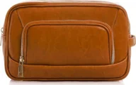 Kosmetyczki, organizery i kuferki - POLSKA SKÓRZANA KOSMETYCZKA SOLOME CAMEL - miniaturka - grafika 1