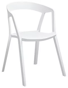 King Home Krzesło 57x56,5x77cm Vibia białe 210-APP.WHITE - Krzesła - miniaturka - grafika 1
