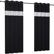 Zasłony - Zasłona matowa z CYRKONIAMI 145x230 glamour zasłony na przelotkach kółkach - miniaturka - grafika 1