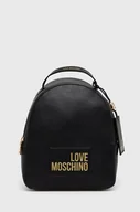 Plecaki - Love Moschino plecak damski kolor czarny mały gładki - miniaturka - grafika 1