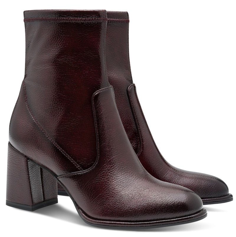 Botki damskie Tamaris 1-25357-41 568 MERLOT PATENT R.36