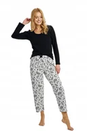 Piżamy damskie - TARO PIŻAMA DAMSKA DŁUGA AIDA 3454 XL CZARNY - miniaturka - grafika 1