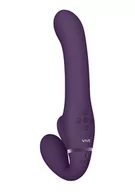 Sztuczne penisy - VIVE Ai Dual Vibrating & Air Wave Tickler Strapless Strapon Purple - miniaturka - grafika 1