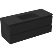 Szafki łazienkowe - Mexen Orio szafka łazienkowa 120 cm z umywalką Otis, 2 szuflady, czarna mat - 91A10-12047-2-BFF71-W18M71 - miniaturka - grafika 1