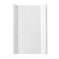 Przewijaki - Ceba Baby Podwójna mata do przewijania z płytą stałą 50x70) Comfort Caro Biała - miniaturka - grafika 1