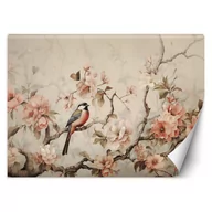 Fototapety - Fototapeta, Ptak i kwiaty vintage (Rozmiar 150x105) - miniaturka - grafika 1