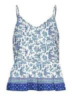 Koszulki i topy damskie - VERO MODA Damski top Vmmilan Sl WVN, Dazzling Blue/Aop: mira, S - miniaturka - grafika 1