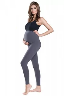 Odzież ciążowa - Italian Fashion grafitowe legginsy ciążowe długie - grafika 1