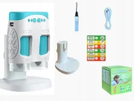 Mikroskopy i lupy - Mikroskop Kamera Aparat Lornetka ELEKTRONICZNY 4w1 800X X10 BIAŁY - miniaturka - grafika 1