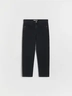 Spodnie i spodenki dla dziewczynek - Reserved - Classic denim straight - czarny - miniaturka - grafika 1