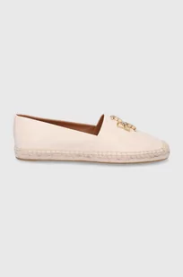 Tory Burch espadryle skórzane kolor beżowy - Espadryle damskie - miniaturka - grafika 1