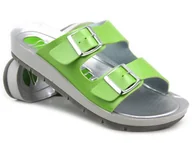 Klapki i japonki damskie - Klapki damskie z klamrami - Inblu 29, zielone - miniaturka - grafika 1