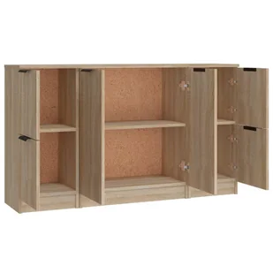 Lumarko 3-częściowa komoda, dąb sonoma, materiał drewnopochodny - Komody - miniaturka - grafika 7
