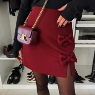 Spódnice - TEMU Spódnica A-Line dla Kobiet - Elegancka, od Biura do Imprezy, Zamek Błyskawiczny, Beżowe/Nietralne Kolory, Bez Paska, Jesień/, Formalne i - miniaturka - grafika 1