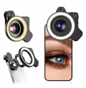 Wyposażenie ciemni fotograficznej - Lampa Pierścieniowa Ring Makro Led Apexel Do Telefonu Aparatu 37 / 52 Mm / Apl-fl26 - miniaturka - grafika 1