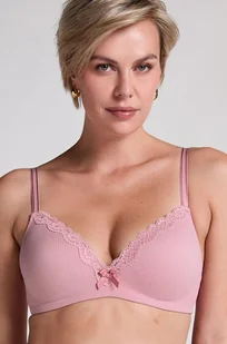 Hunkemöller Biustonosz usztywniany bez fiszbin Lola Różowy - Biustonosze - miniaturka - grafika 1
