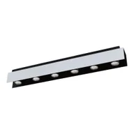 Oprawy, klosze i abażury - Oprawa sufitowa VISERBA LED 6xGU10 5W 3000K - aluminium/czarny - miniaturka - grafika 1
