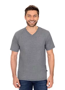 Trigema T-shirt męski, szary (Steingrau-Melange 246), 3XL - Koszulki męskie - miniaturka - grafika 1