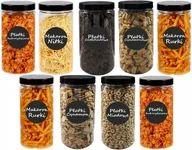 Pojemniki kuchenne - Pojemniki na żywność słoik kuchenny na makaron 1500ml 9 sztuk + etykiety - miniaturka - grafika 1