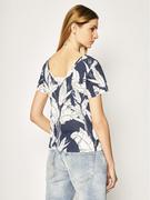 Koszulki i topy damskie - Roxy T-Shirt ERJKT03662 Granatowy Regular Fit - miniaturka - grafika 1