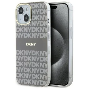 Oryginalne Etui IPHONE 13 / 14 / 15 DKNY Hardcase IML Mono & Stripe MagSafe (DKHMP15SHRHSEE) beżowe - Etui i futerały do telefonów - miniaturka - grafika 1